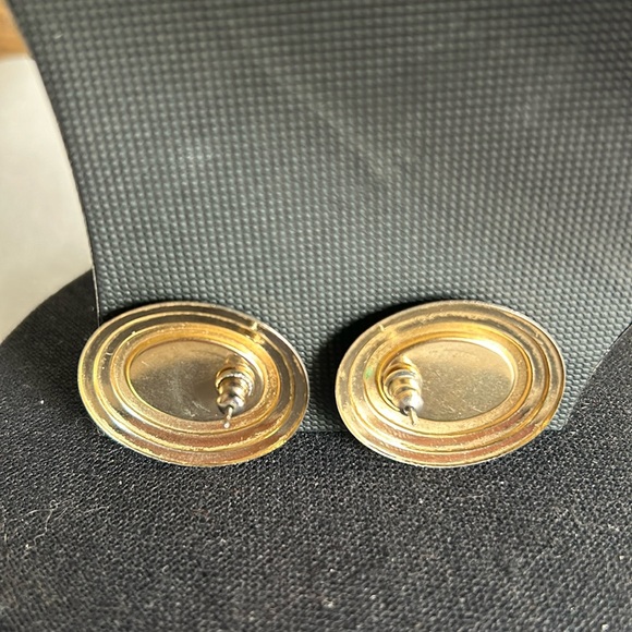 Vintage Abalone Post Earrings - Picture 3 of 6